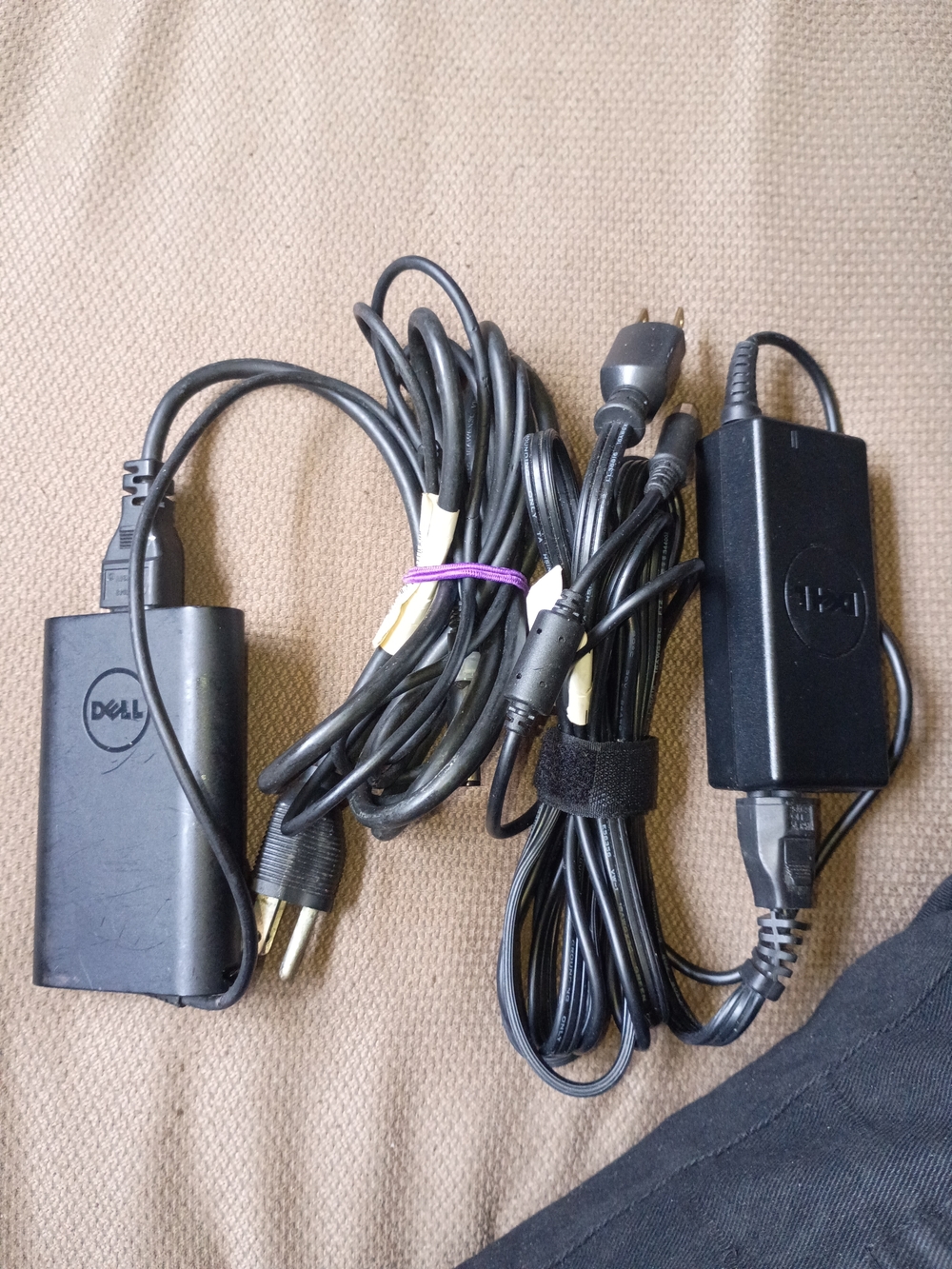 Dell Black Laptop Power Adapters and Cables!! Bundle